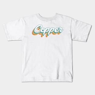 Copper Mountain Colorado Retro Lettering Kids T-Shirt